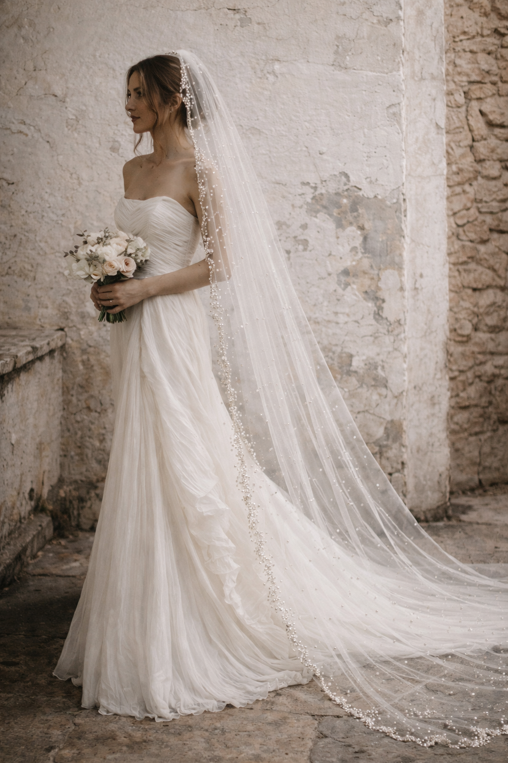 The Whisper Veil — An Airy Bridal Veil in Soft White