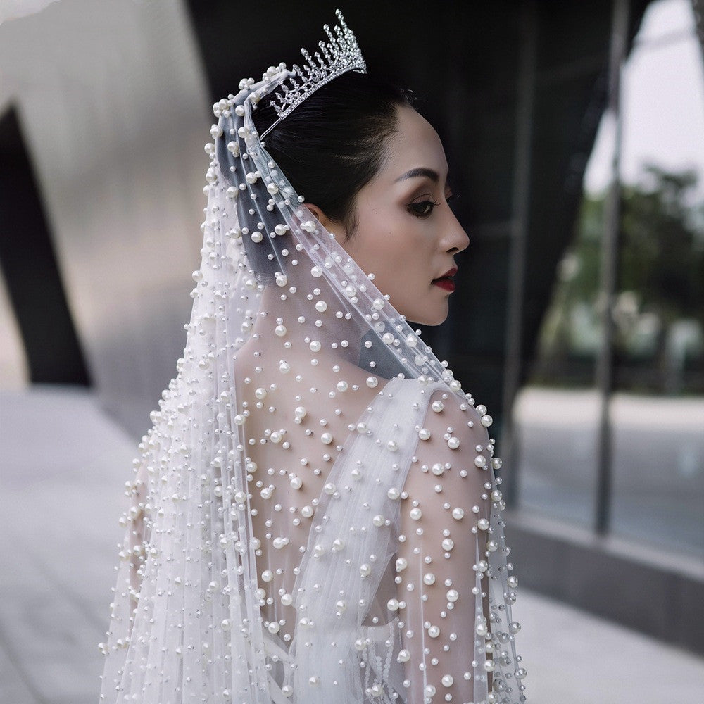 The Reverie Pearl Veil — Extra-Wide Cathedral