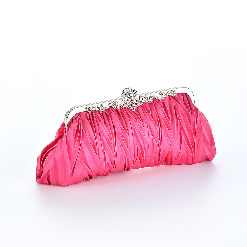 The Draped Satin Bridal Clutch