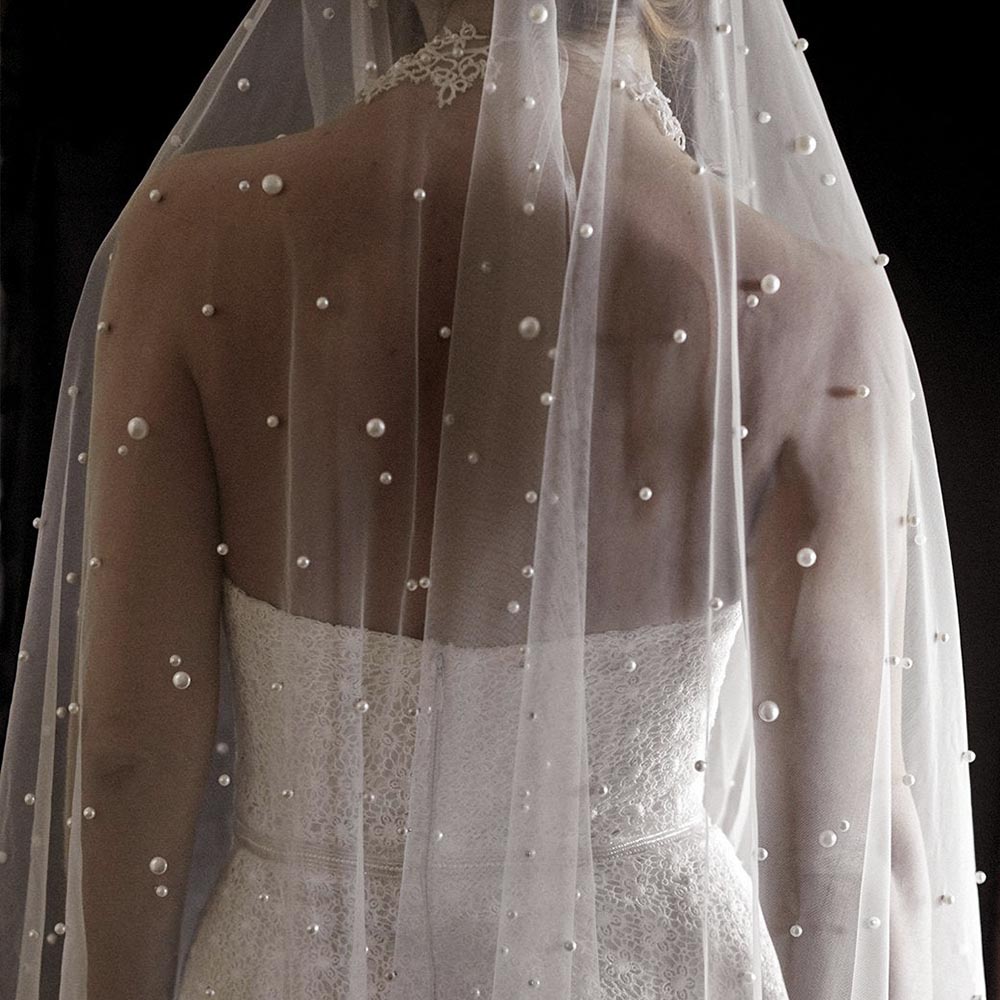 The Pearl Cathedral Veil- Ivory Pearl Wedding Veil