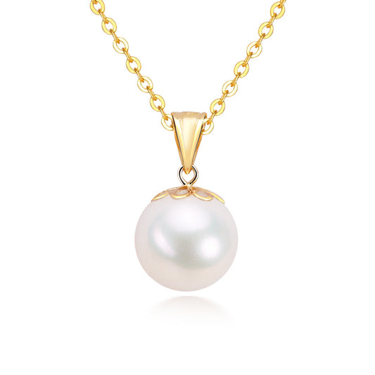 Pearl Pendant Necklace — 18K Gold Finish