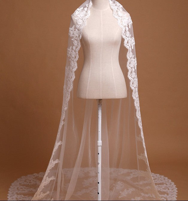 The Lace Mantilla- Cathedral Length Bridal Veil