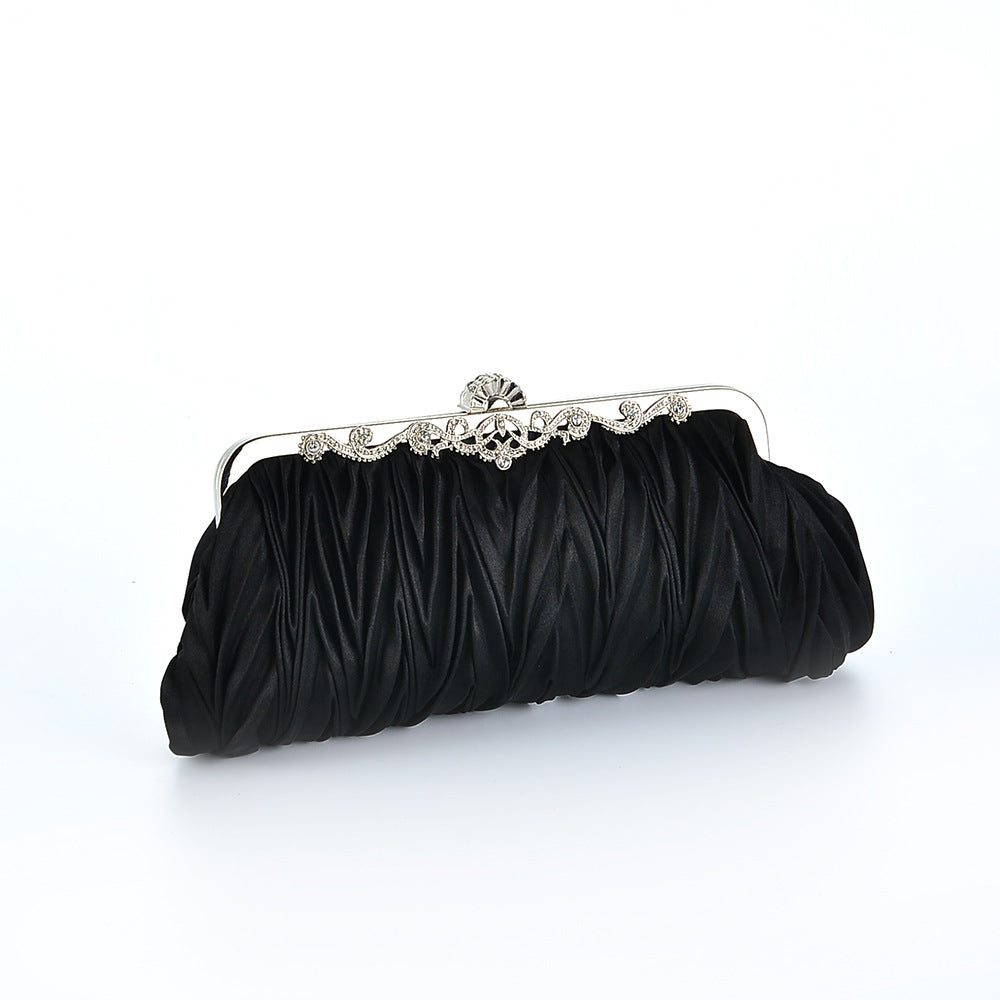 The Draped Satin Bridal Clutch