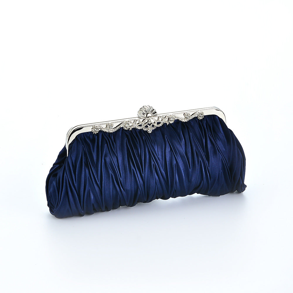 The Draped Satin Bridal Clutch