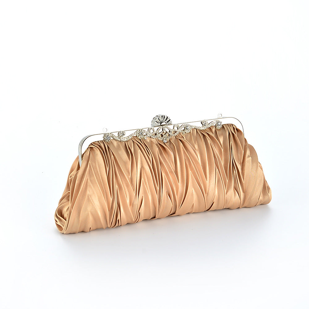 The Draped Satin Bridal Clutch