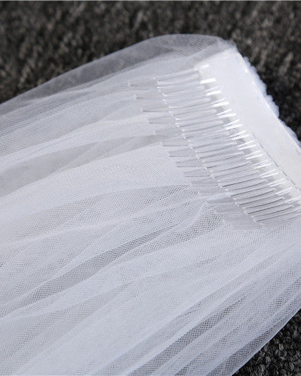 The Whisper Veil — An Airy Bridal Veil in Soft White