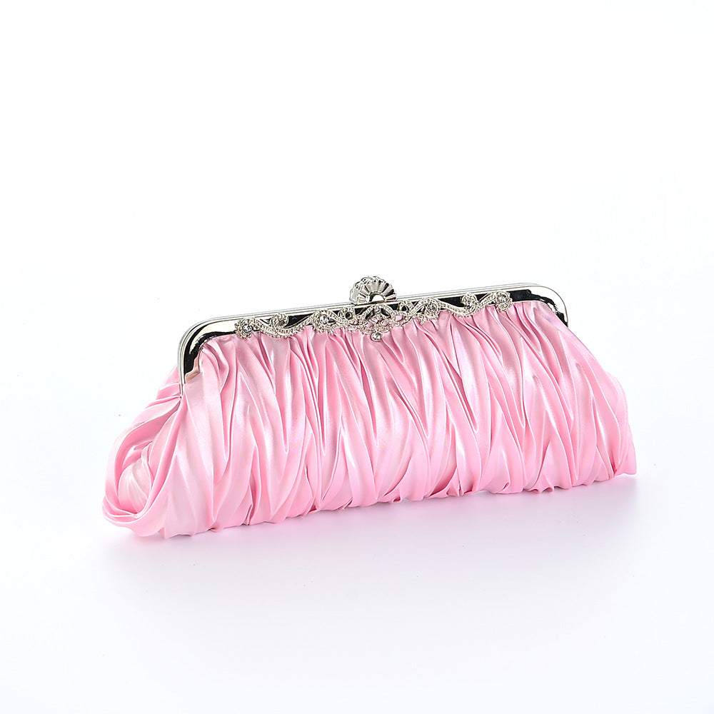 The Draped Satin Bridal Clutch