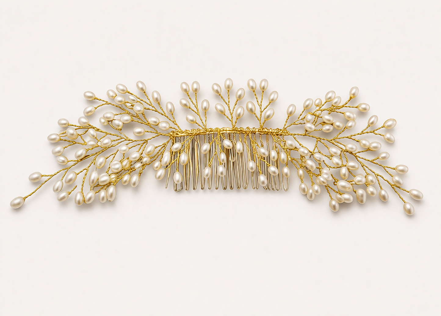 Romantic Pearl Vine Bridal Comb