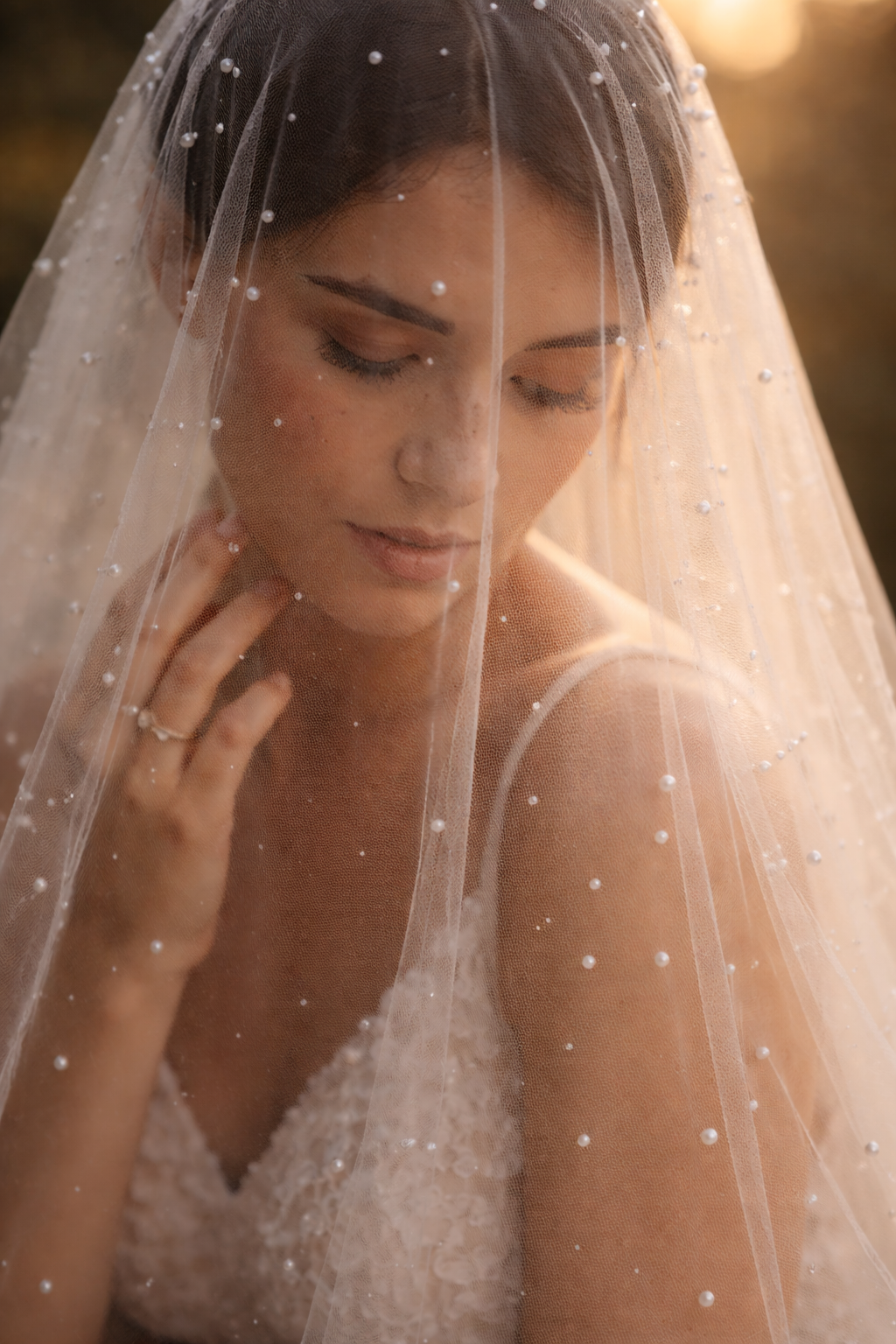 The Pearl Cathedral Veil- Ivory Pearl Wedding Veil