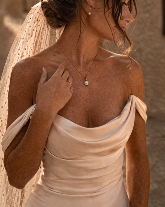 The Pearl Pendant Necklace — 18K Gold Finish