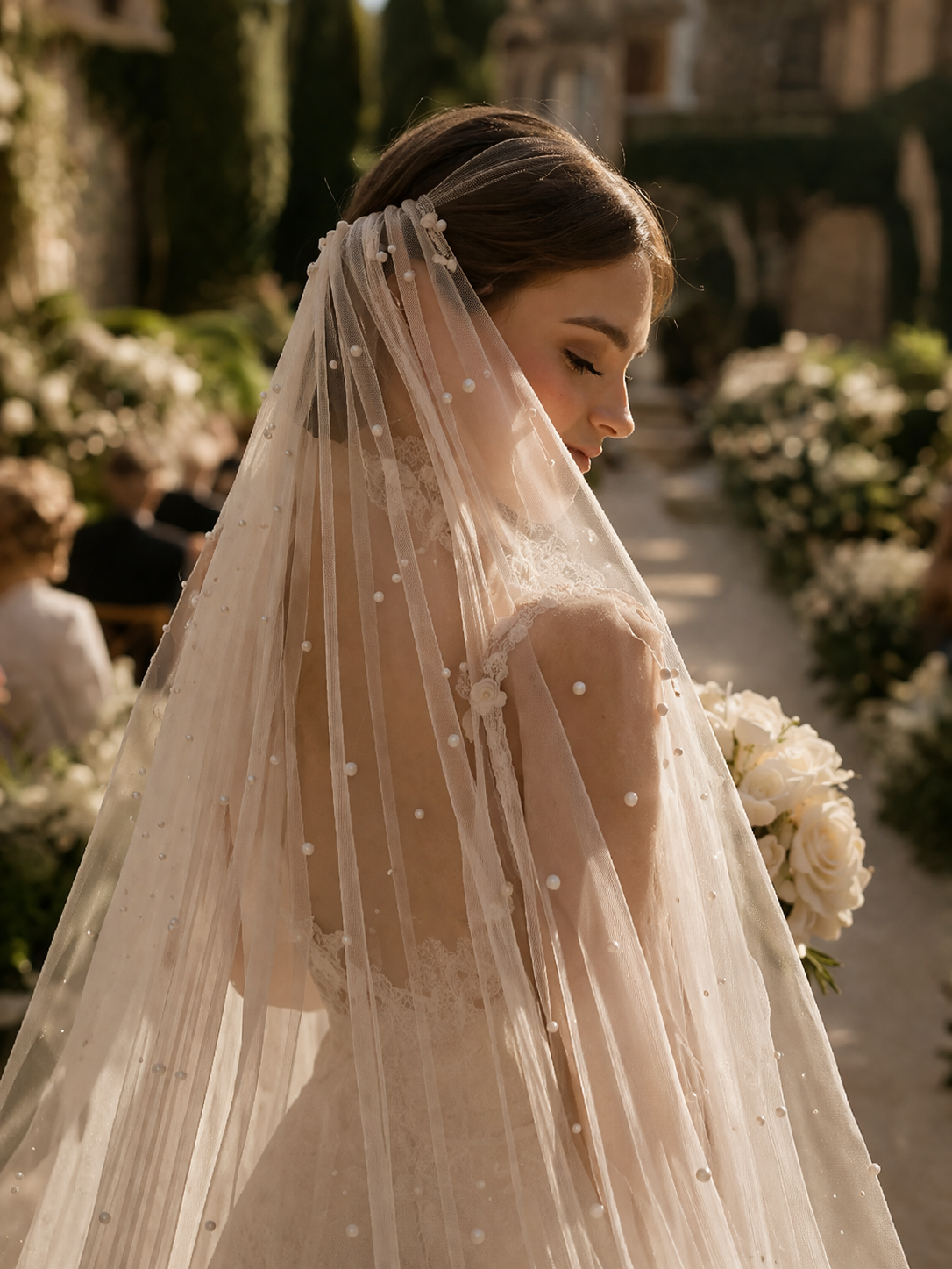 The Pearl Cathedral Veil- Ivory Pearl Wedding Veil