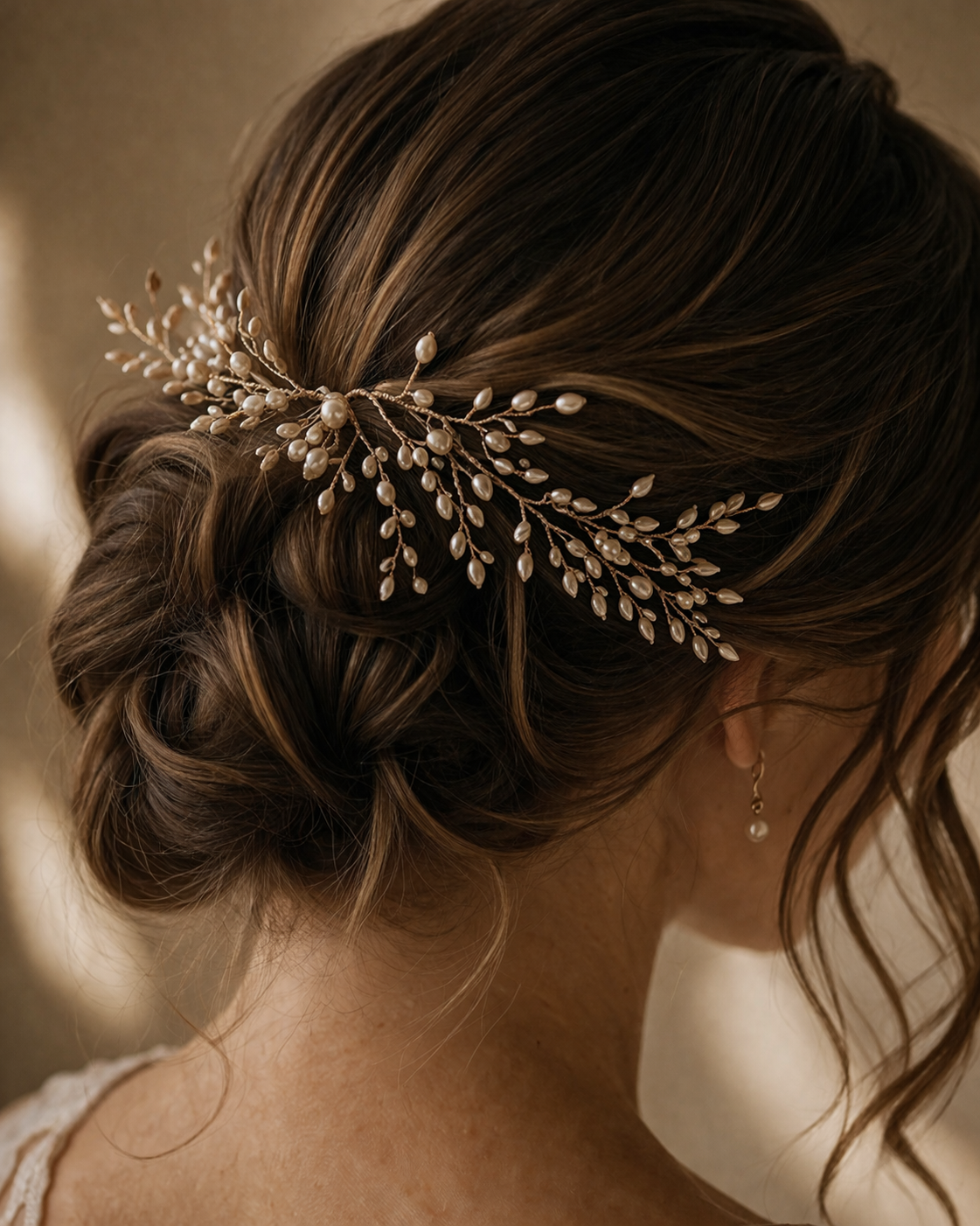 Romantic Pearl Vine Bridal Comb