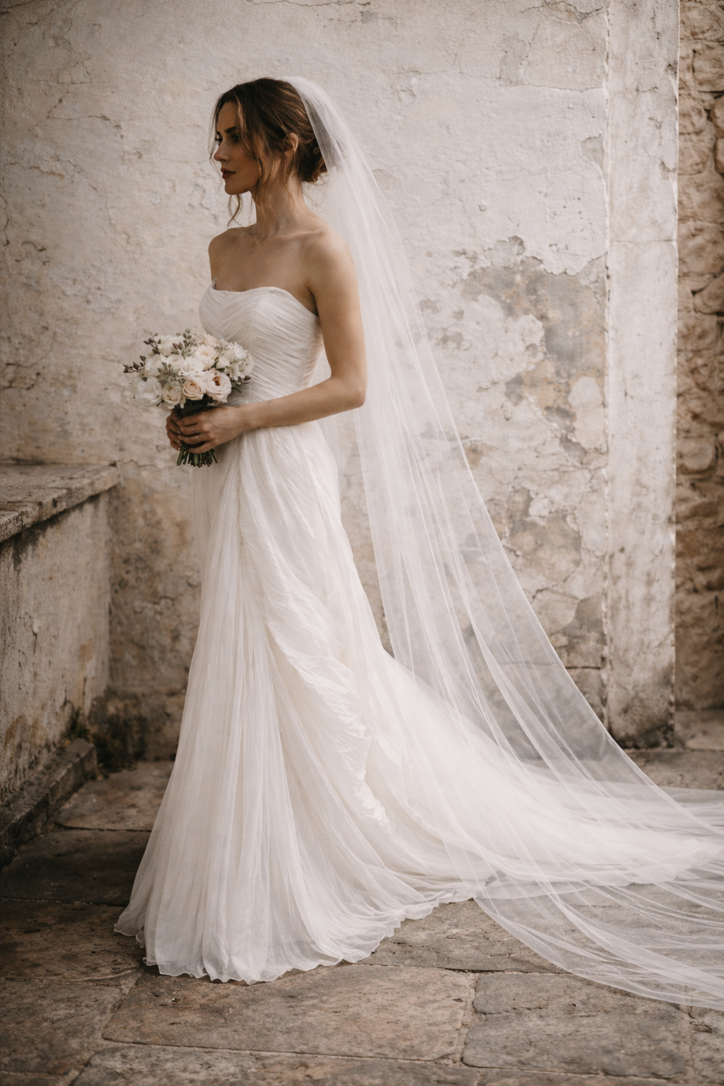 The Whisper Veil — An Airy Bridal Veil in Soft White