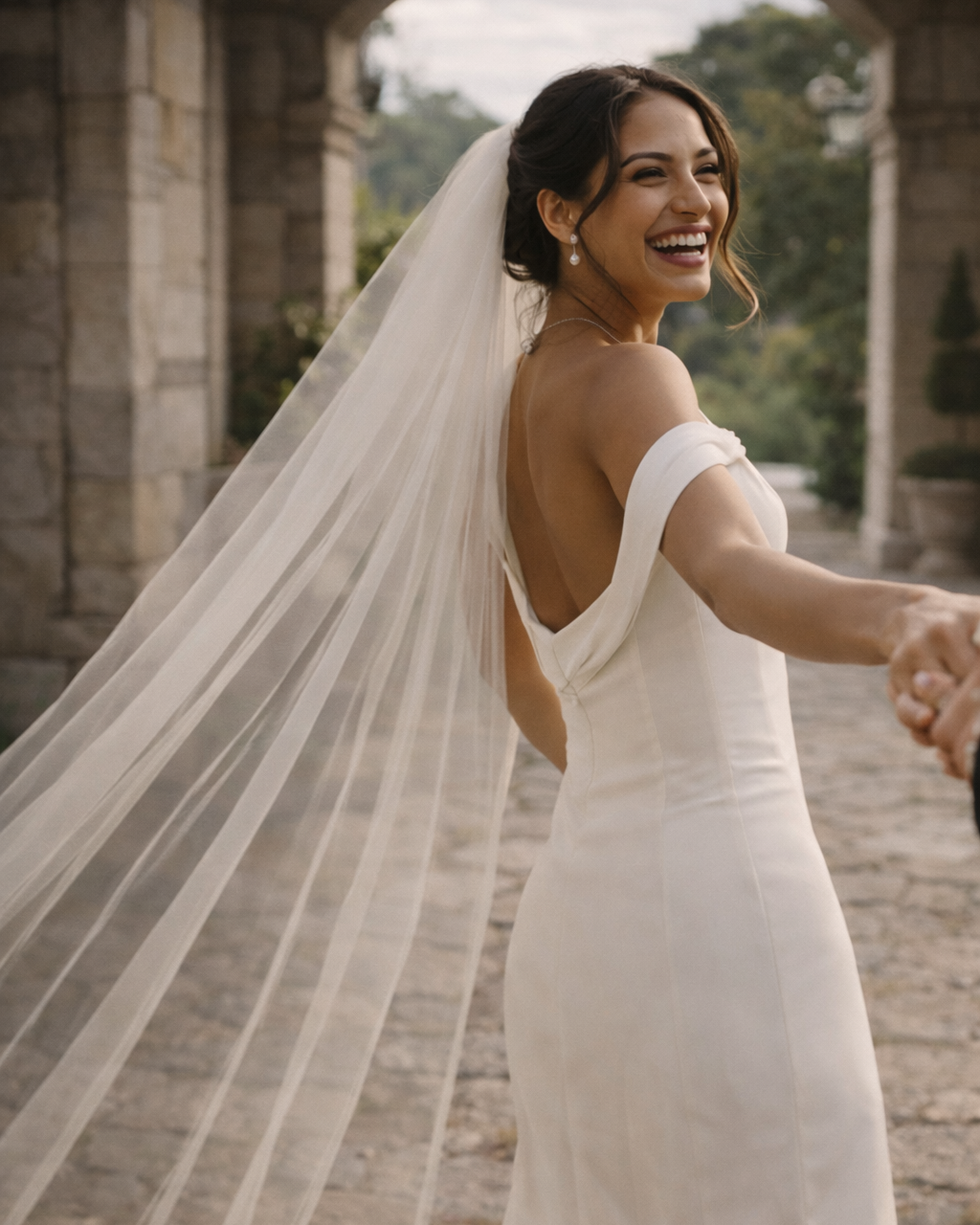 The Whisper Veil — An Airy Bridal Veil in Soft White
