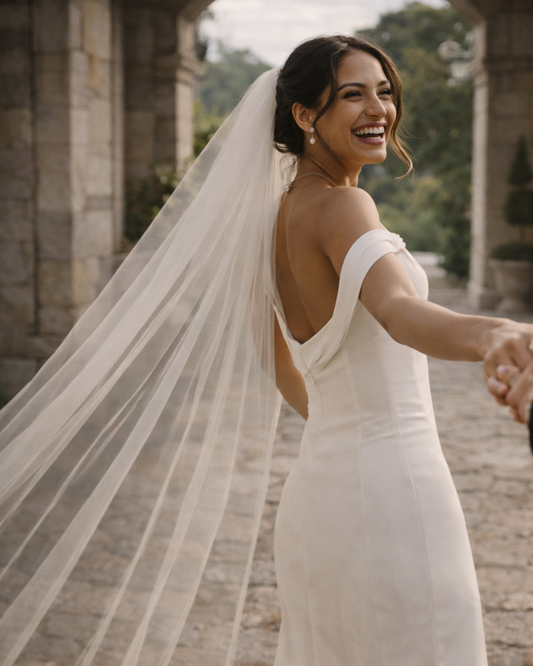 The Whisper Veil — An Airy Bridal Veil in Soft White